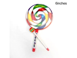 Tambor De Forma De Pirulito Arco-íris Com Baqueta Instrumento Musical Infantil Presente Para Crianças 3+