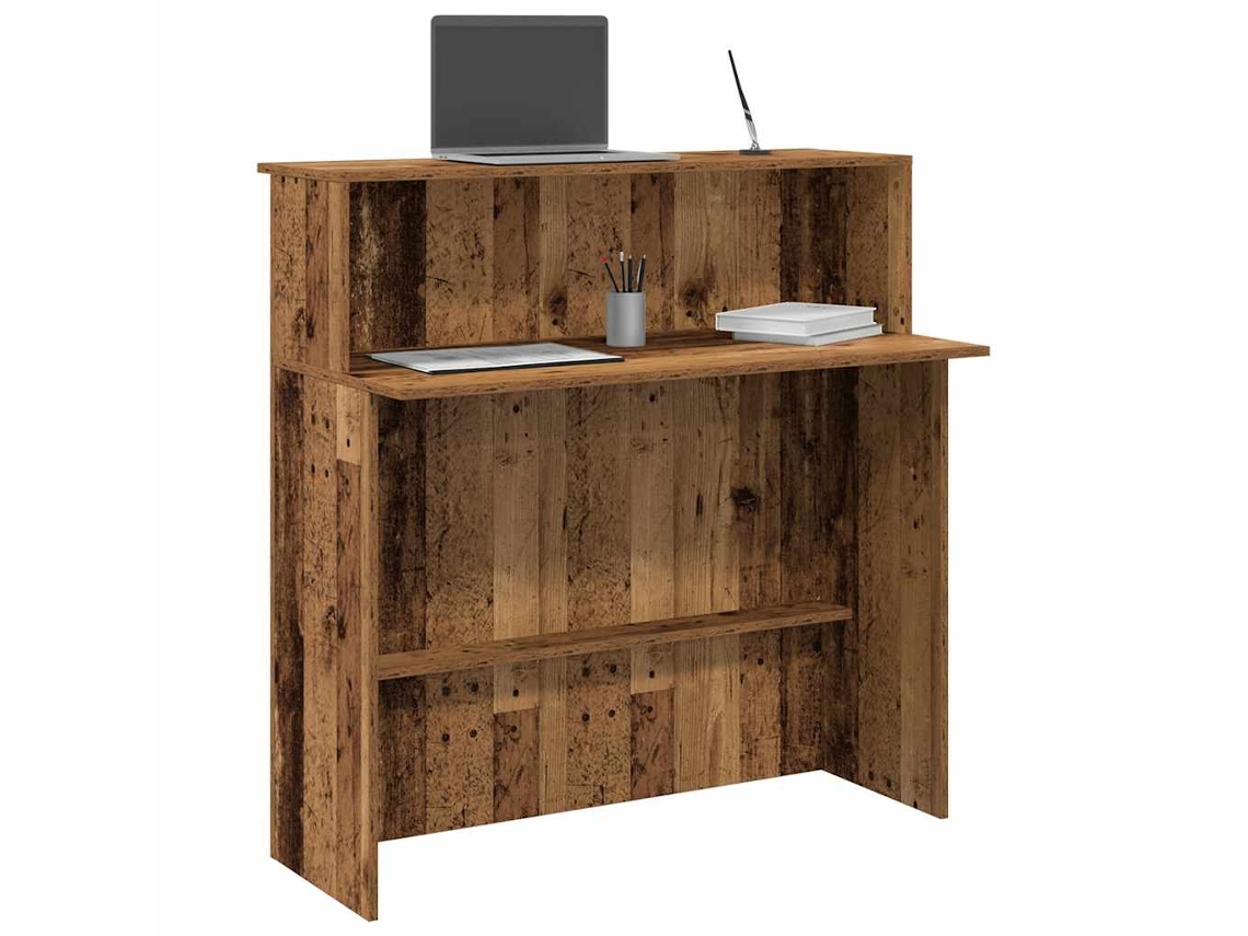 Mostrador de recepción 100x50x103,5 cm Madera derivada Madera antigua