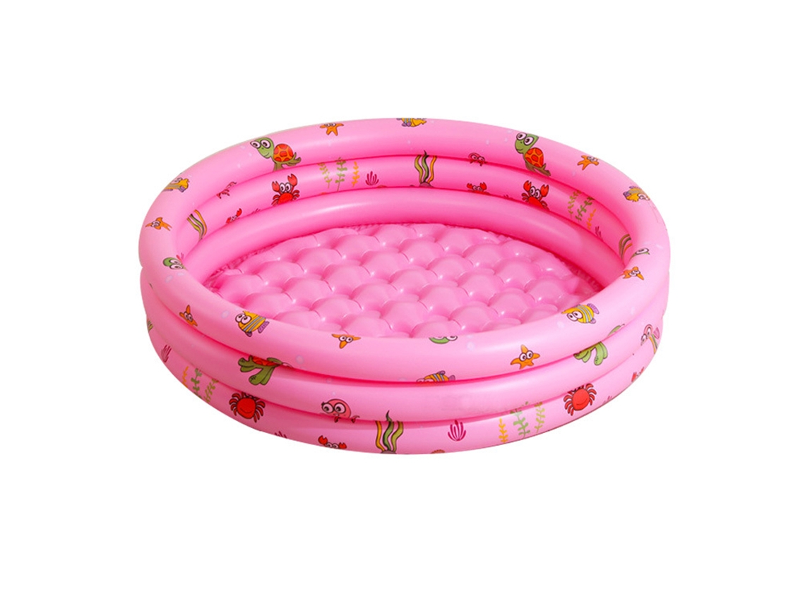 MEOIRUERY Piscina Hinchable para Niños, Piscina de Natación, Piscina Redonda con 3 Aros para Bebés, para Exterior e Interior, Centro de Juegos con Pelotas/ Pesc