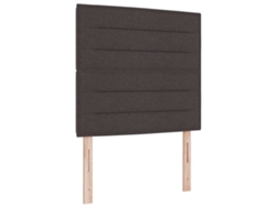 Maison Exclusive - Cama Tipo Box Spring Con Led Marrón Oscuro 100 X 200 Cm Tela