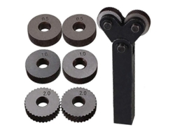 Juego De 7 Herramientas Para Roscar Con Ruedas Dobles, De Acero, 0,5 Mm, 1 Mm, 2 Mm Para Grifos.
