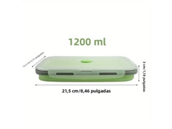 Recipiente Dobrável de Silicone para Alimentos , Próprio para Micro ondas. MDUG (1200 Ml)