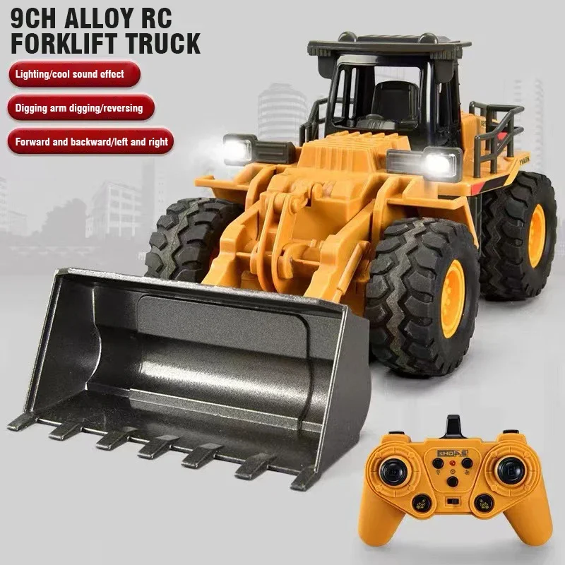 Coche De Juguete/vehículo De Ingeniería De Metal Fundido A Presión Con Control Remoto, Radio, Regalo Para Niños Y Niñas.