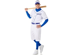 Disfraz de Beisbolista blanco y azul para hombre