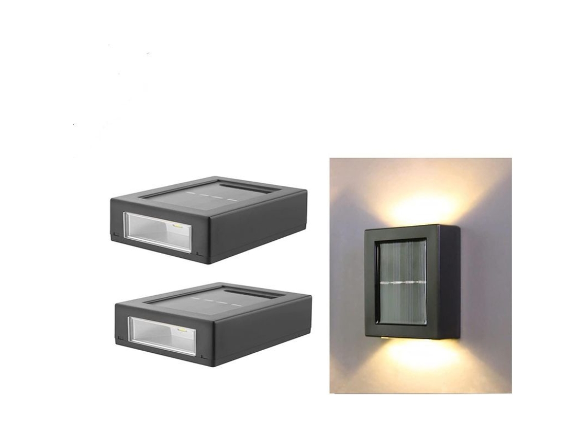 2026-luz Solar Pared Led Iluminación Arriba Y Abajo Sensor Luz Ip65 Impermeable Estilo Nórdico Moderno Jardín Balcón