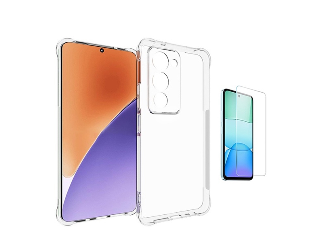 Kit Capa Super Proteção Película De Vidro Temperado Gift4me Para Xiaomi Redmi 15 5g - Transparente