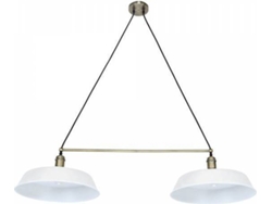 Lámpara de Techo CRISTALRECORD Paris 2 Luzes (Blanco - E27 - Máx. 60W - Metal)