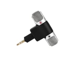Microfone Estéreo Mini Com Plug 3.5mm Dourado Para Pc, Laptop, Md E Câmera