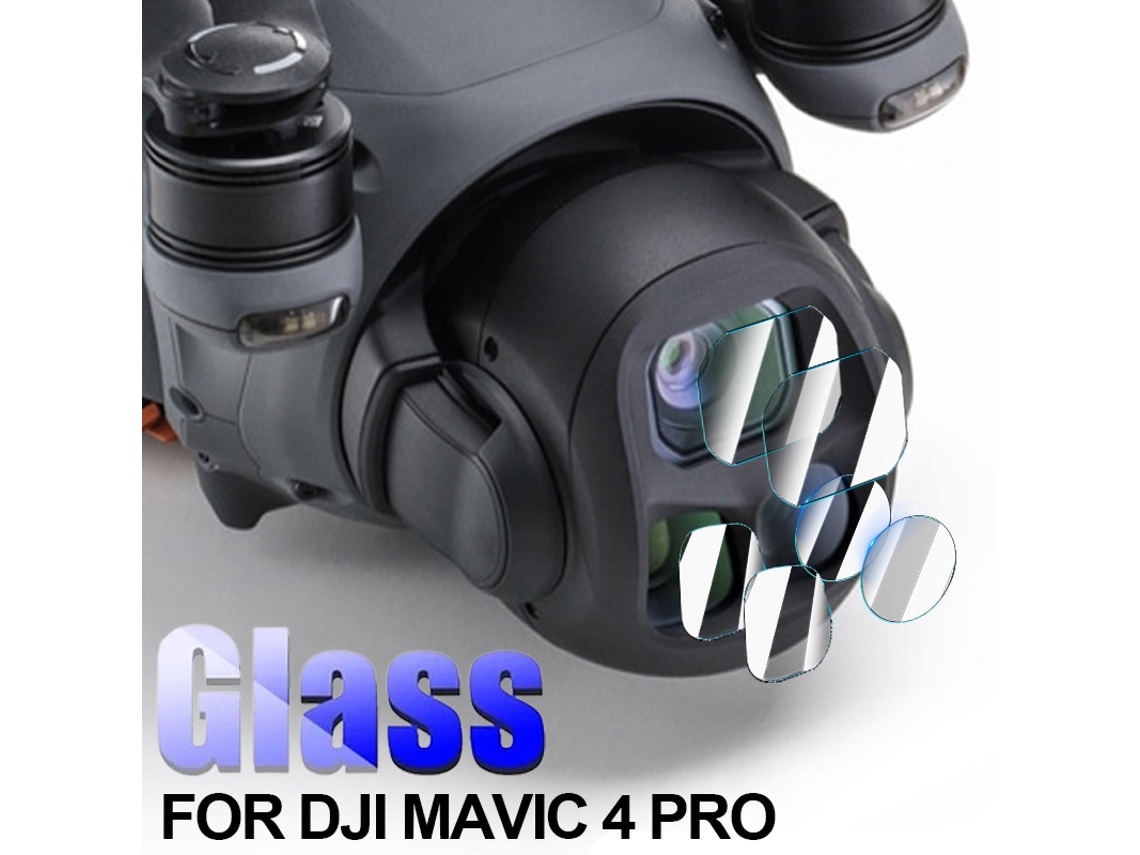 Juego de 4 protectores de pantalla de vidrio templado antirroturas y arcos para DJI Mavic 4/4 Pro (4 unidades)