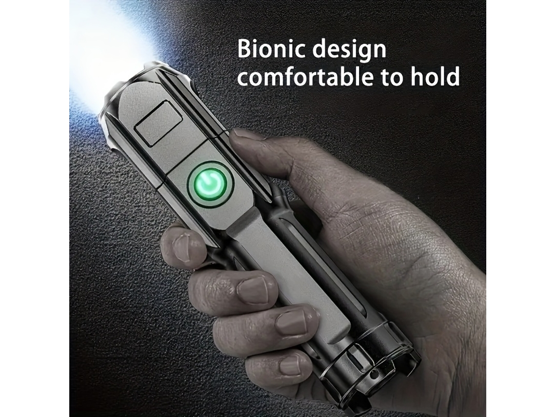 Linterna Portátil Con Función De Zoom Y Haz De Luz Ajustable, Tamaño Compacto, Ideal Para Acampar, Emergencias Y Pasear Al Perro.