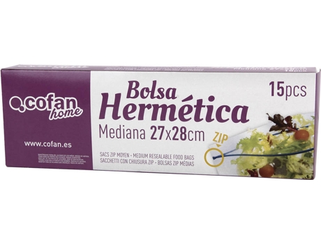 Bolsas Zip Mediana 27X28 15Uds