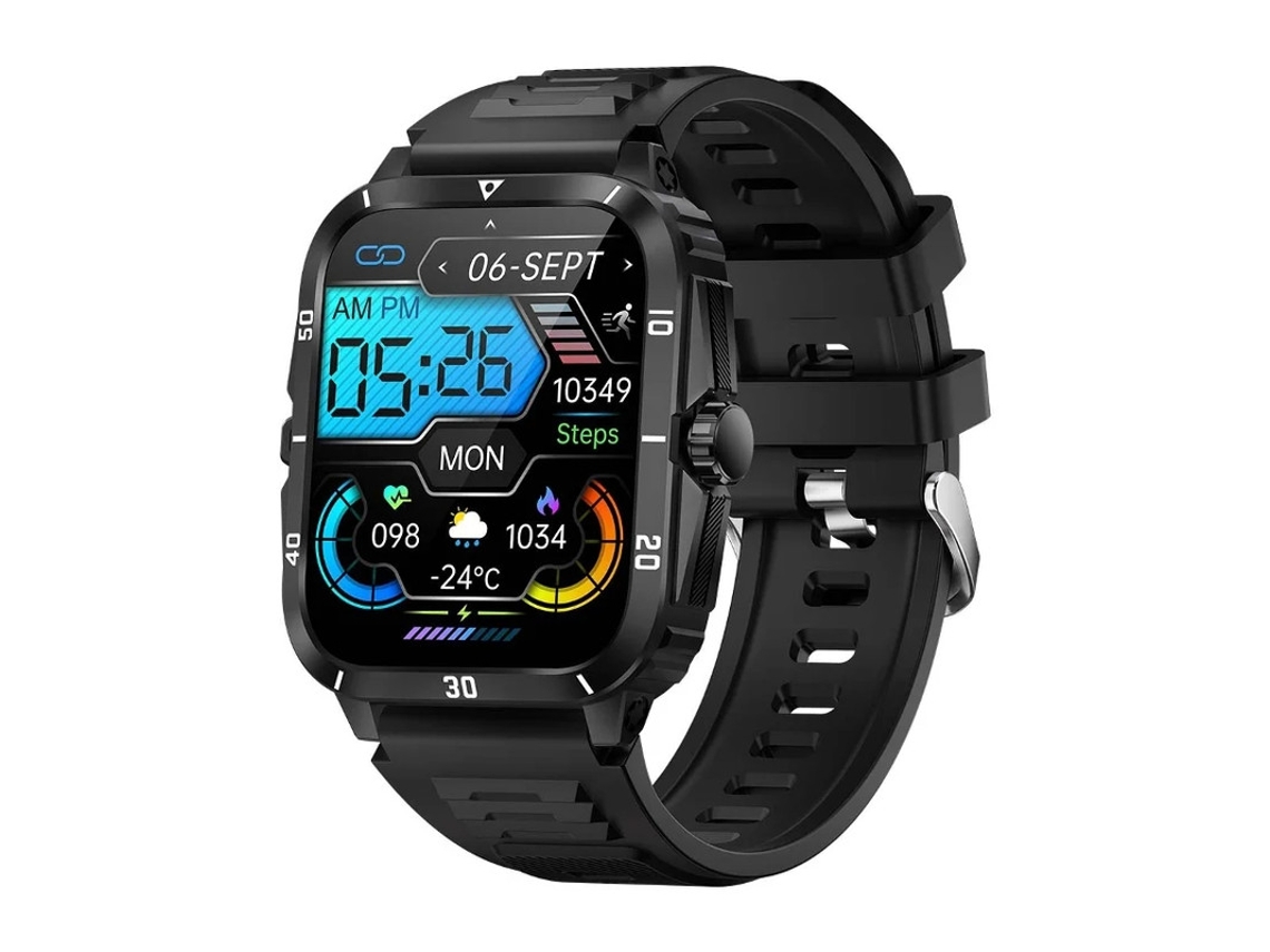 Reloj inteligente militar para hombre, pantalla HD de 1,96 pulgadas, resistente al agua hasta 3 ATM, monitor de ritmo cardíaco y sueño, más de 100 modos Yizhood