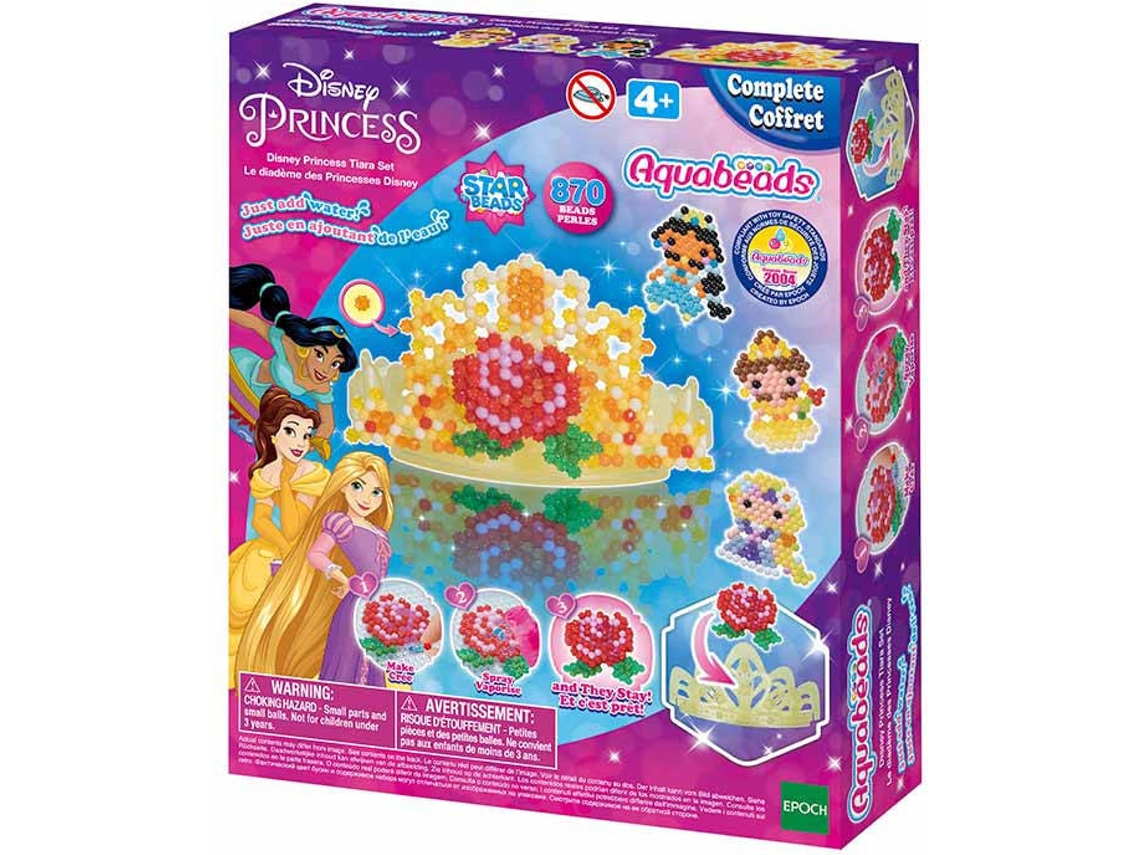 Kit de Artesanía AQUABEADS Set Deslumbrante Princesas Disney (Edad Minima: 4)