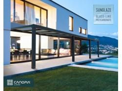 CANOPIA Pérgola Stockholm Premium Cubierta para Terraza de Aluminio 3,4X9,5 m Transparente