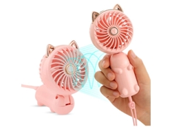 Mini Ventilador Portátil De Mano Con Orejas De Gato, Recargable Por Usb Para Niñas/mujeres/niños, Ideal Para Viajes Al Aire Libre.