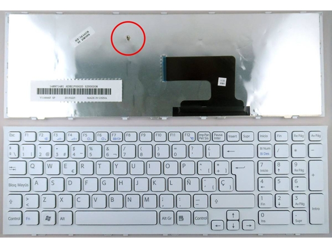 Teclado para Portátil Sony Vaio VPC-Eh3E0E VPC-Eh3J1E VPC-Eh3Q1E VPC-Eh3C0E