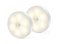Pack de 2 luces magnéticas con sensor de movimiento de 4000 K (autoadhesivas)
