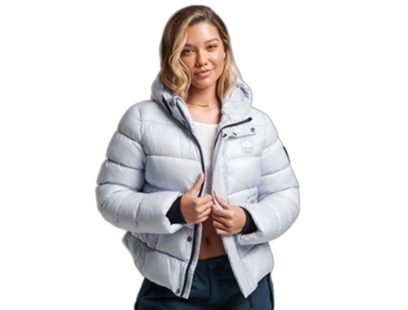 Abrigo para Mujer SUPERDRY (M - Nylon - Azul)