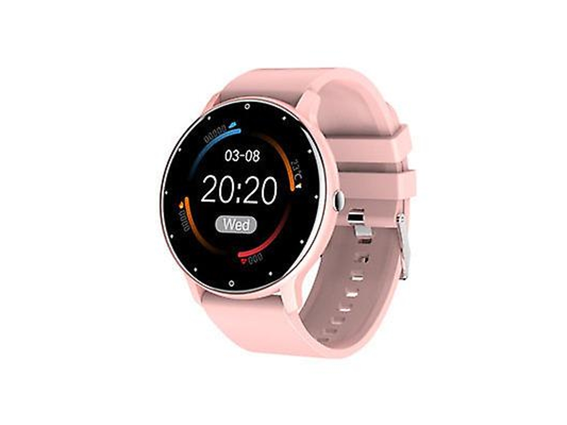 Reloj inteligente para hombre y mujer, con monitor de actividad física, frecuencia cardíaca, presión arterial, resistente al agua, compatible con iOS y Android (rosa) Bestvite