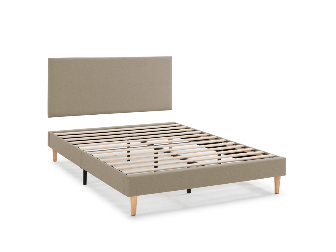 Marco de Cama con Cabecero Aura VS VENTA-STOCK Beige (150x190cm)