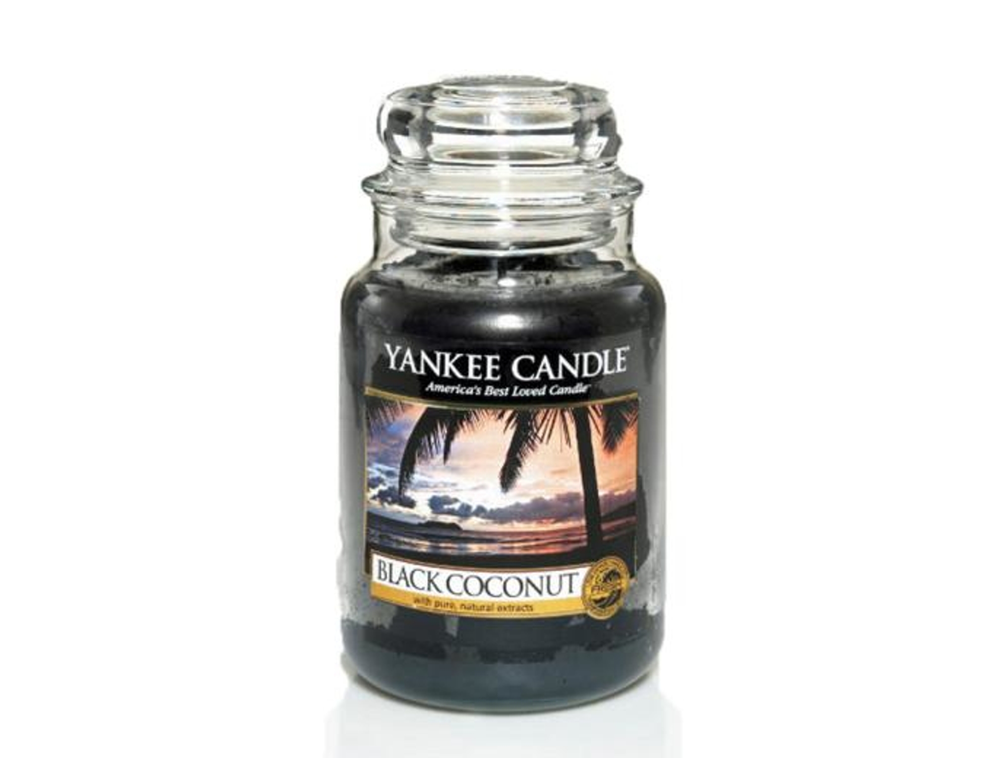Vela YANKEE CANDLE Large Jar Black Coconut (Negro)