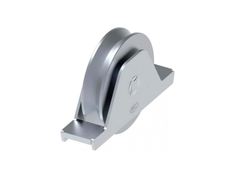 Rueda con Soporte Interno con 1 Rodamiento Canal V FAC PORTÕES Va1103.075 100X22Mm 905072110