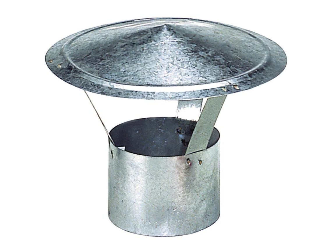 WOLFPACK LINEA PROFESIONAL sombrero galvanizado para estufa, chimenea, extracción de humos, para tubo ø 100 mm.
