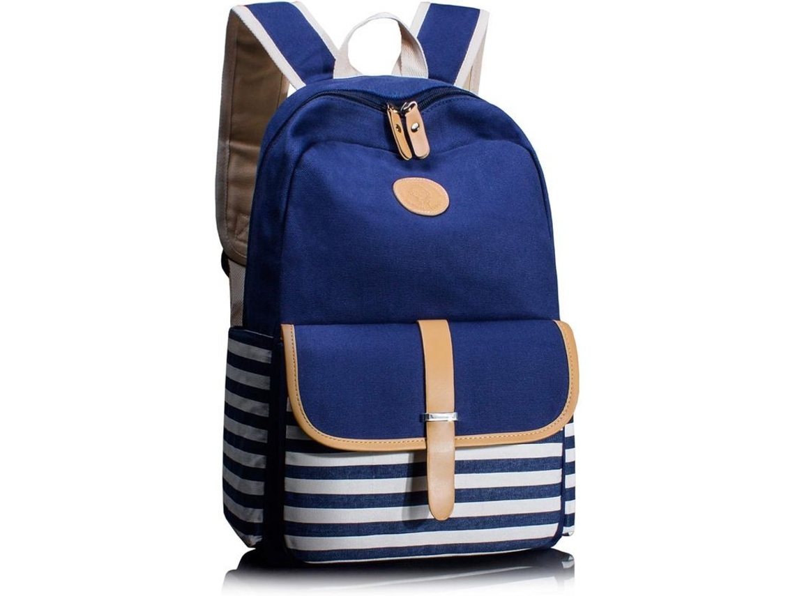 2026-mochila Escolar 2025 Para Niñas Con Bolsillos Laterales Color Azul, Canvas De Alta Calidad, Ideal Para Viajes Y Diario