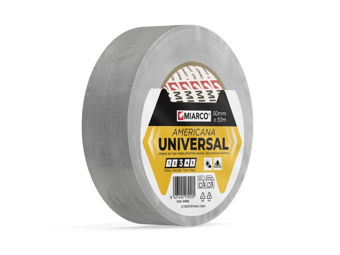 Cinta Americana Universal Plata 50x10