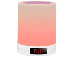 Lámpara de noche regulable con sensor táctil y despertador digital, altavoz Bluetooth para Vledary Help