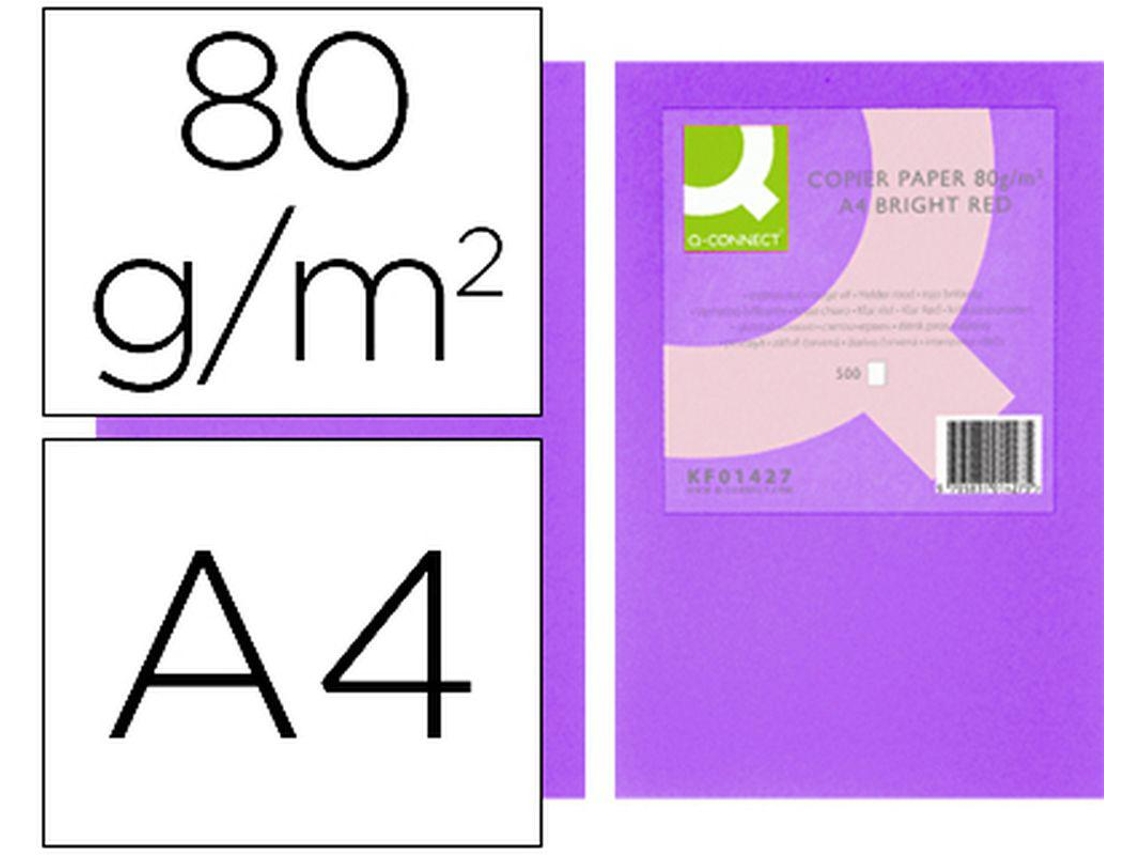 Papel Color Q Connect Din A4 80Gr Lila Pack De 500 Hojas