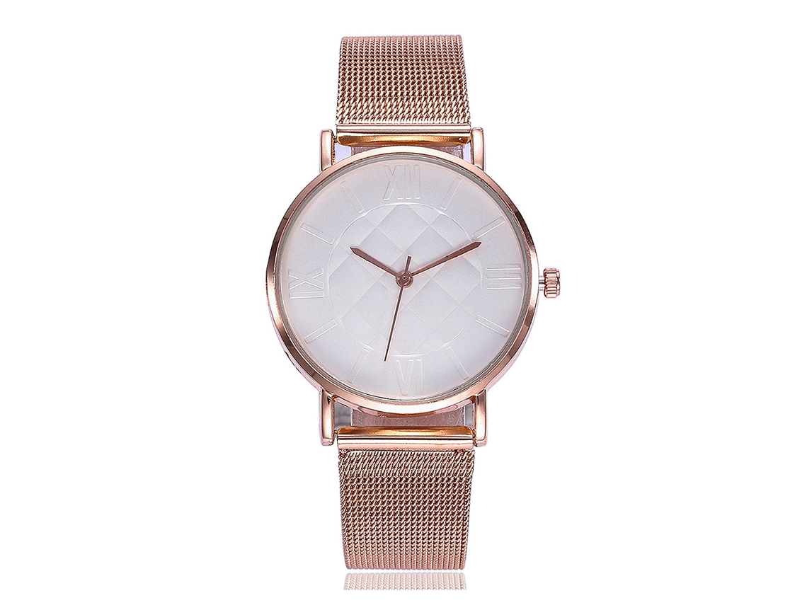 Reloj De Pulsera De Cuarzo Para Mujer Vansvar Con Correa De Piel Sintética, Diamantes De Imitación Y Esfera Con Efecto De Arena (azul).