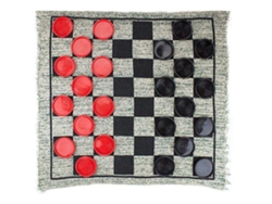 Juego Gigante De Damas 3 En 1 Con Tablero De Tres En Raya Para Adultos Y Niños - Piezas Duraderas - Juegos Para Interiores Y Exteriores