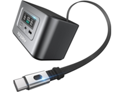 Estación de Energía Portátil 99.2Wh 31000mAh LiFePO4, Generador Solar 100W 145W Máximo USB/Type C, Cable extensión integrado