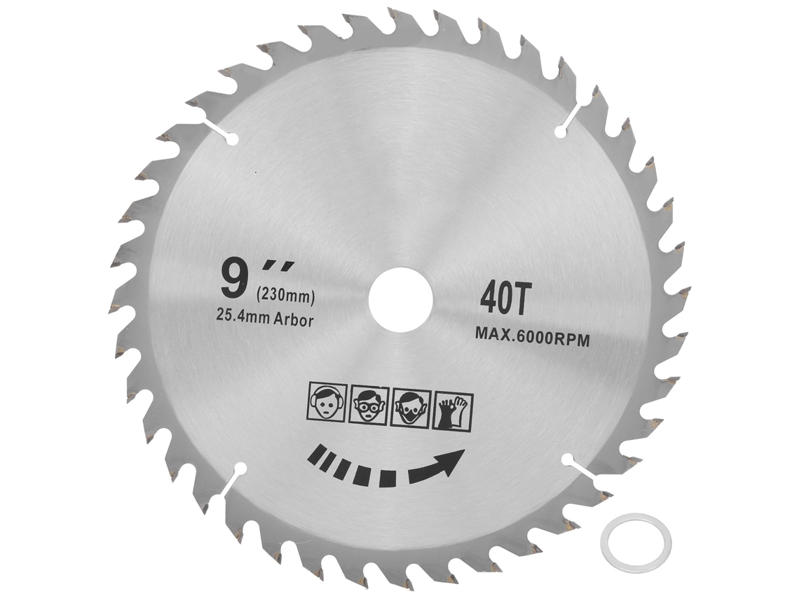 Hoja De Sierra De Carburo Con Dientes Alternos Para Carpintería, 9 X 40t 230mm, Herramientas De Corte