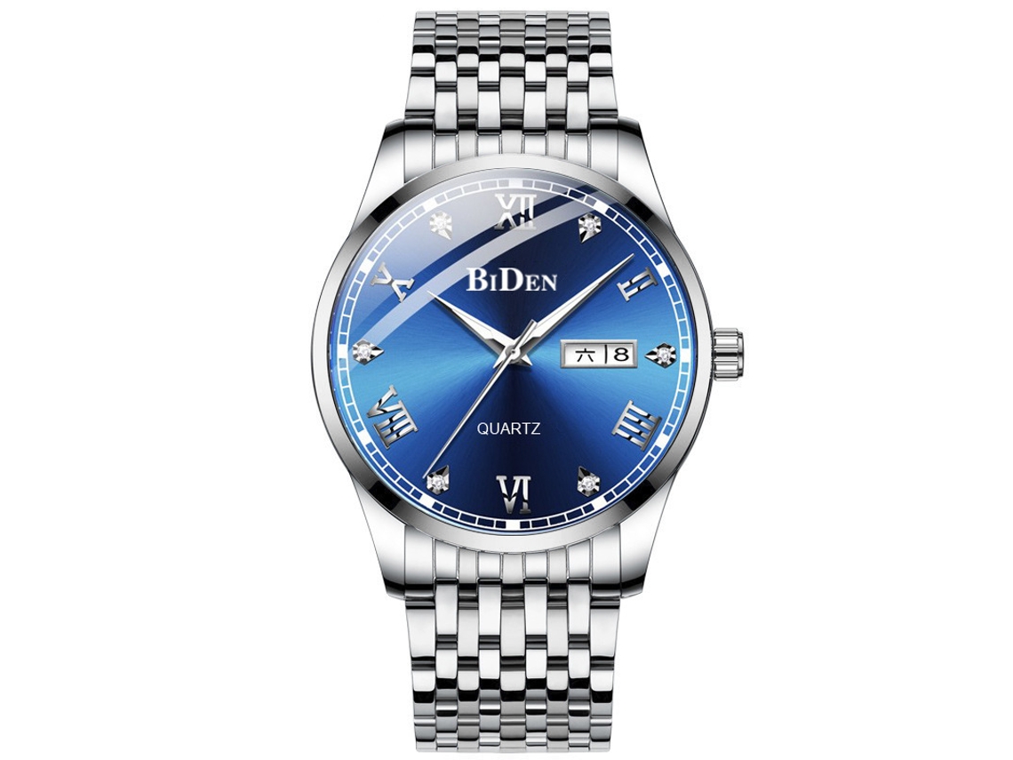 Relógio Mecânico Esqueleto Automático MDUG casual e elegante (marrom/azul)