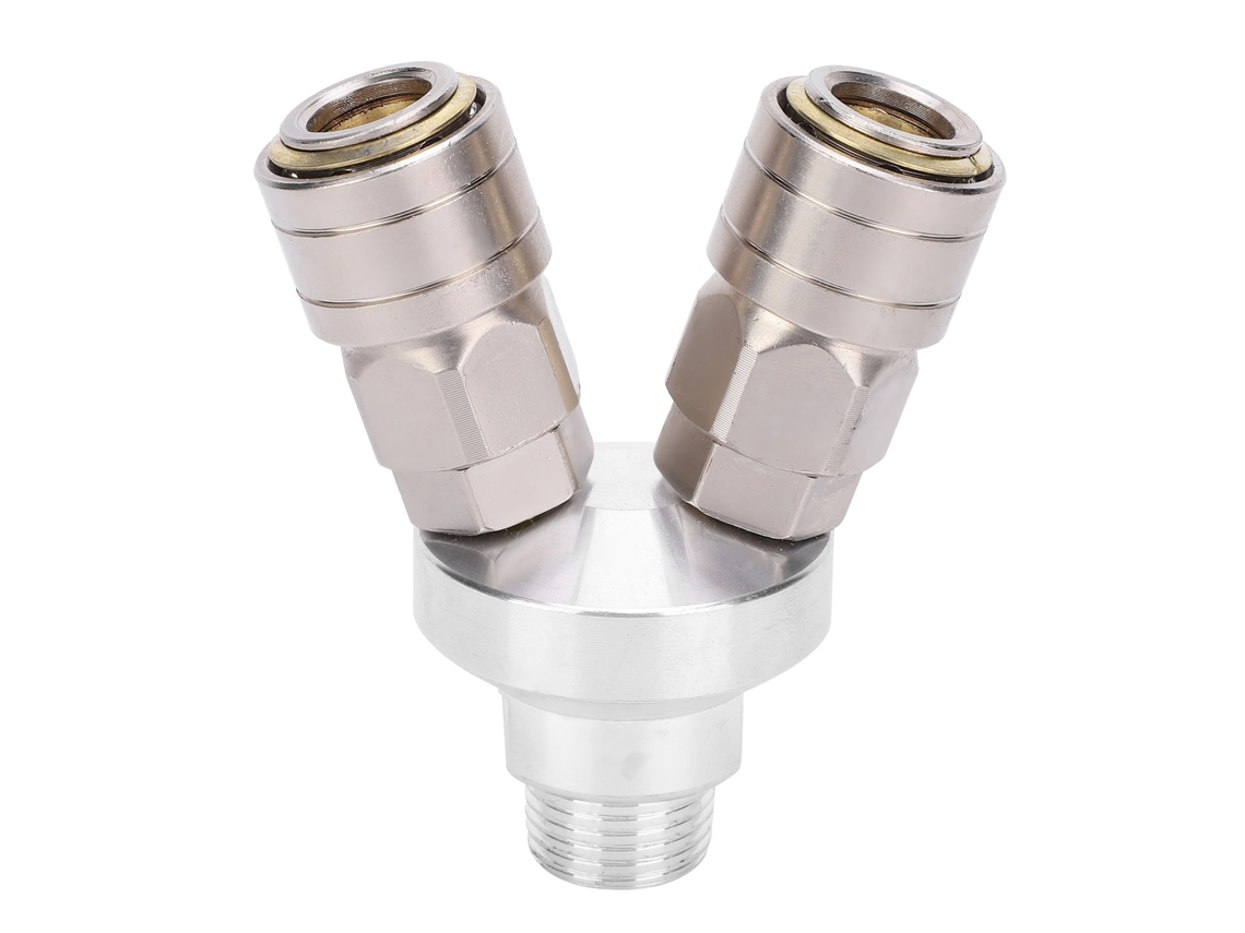 Conector De Manguera De Aire 2 Vías Auto-bloqueante Rápido Neumático Macho G1/2in Smv