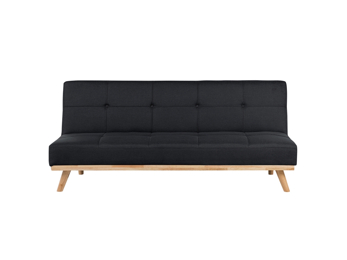 Sofá cama BELIANI Froya de Poliéster Negro 183x80x80