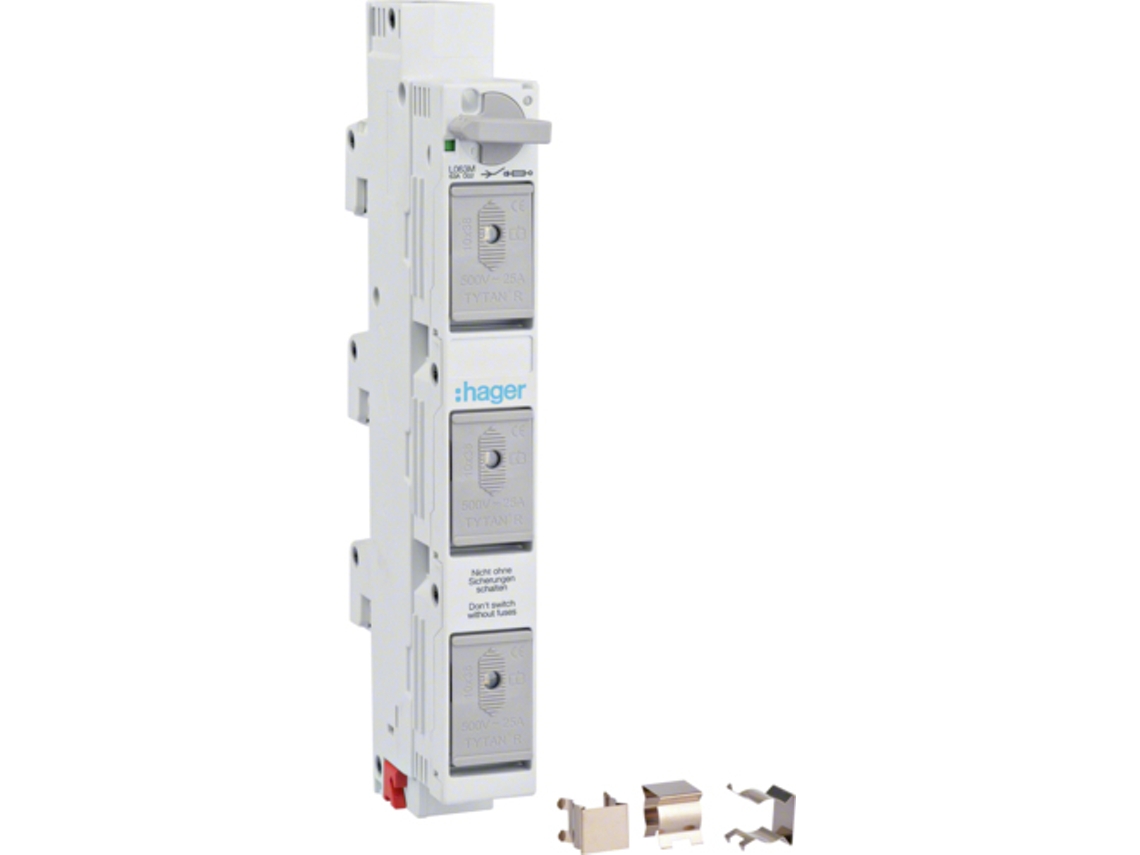 Fusible de barra colectora D02 L063m 63a Hager (l063m)