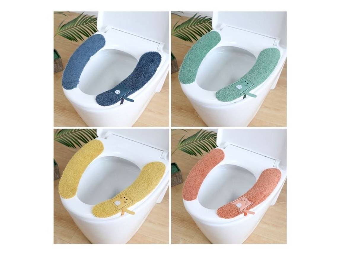 2026-4 Pares Fundas De Asiento De Inodoro Suaves Y Calientes Lavables Reutilizables Para Hogar