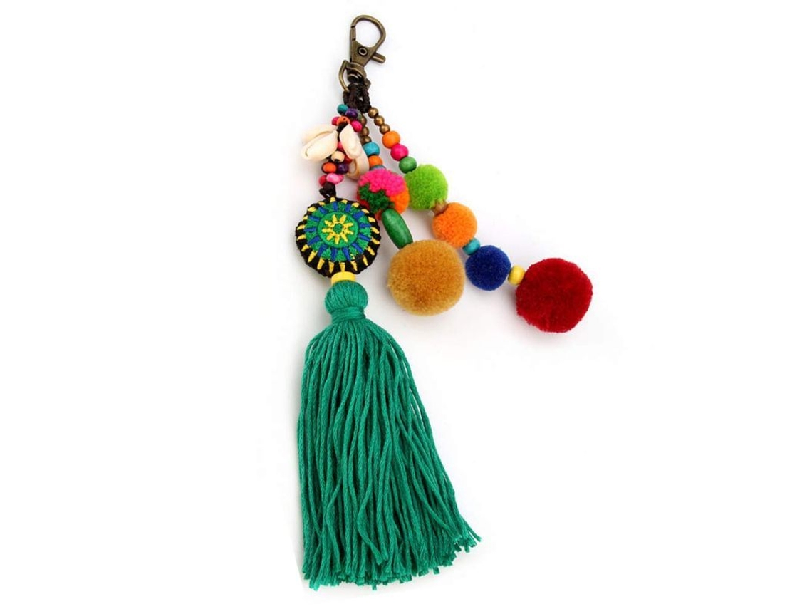 Colgantes Para Bolsos Con Borlas De Cuentas De Concha, Estilo Bohemio, Portátiles Y Ligeros.
