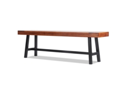 Banco de jardín Succebuy de 160 cm, madera, 226,8 kg. Banco de parque de 3 plazas para terraza.
