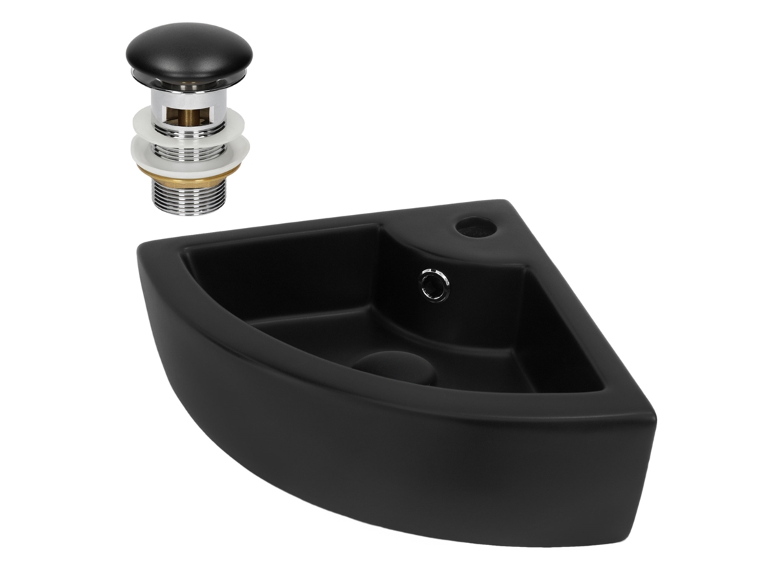Lavabo ML-DESIGN (46 x 33 x 13 - Cerámica - Negro)