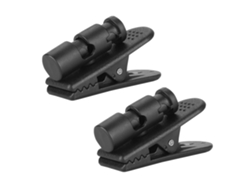 2 Pinzas De Sujeción Para Auriculares, Color Negro, Para Cables De 2-4 Mm, Fabricadas Con Material Abs.