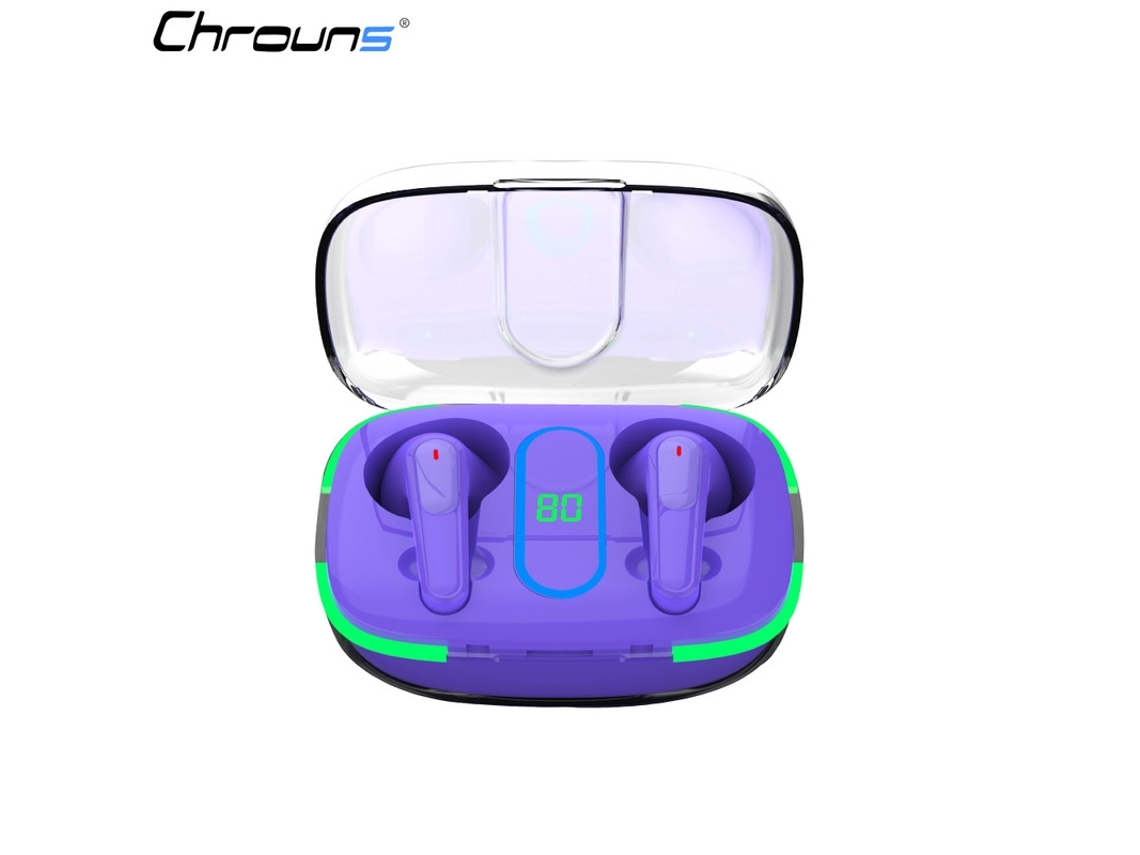 YEMAESRE Auriculares Estéreo Bluetooth con Carga Sin Cronómetros