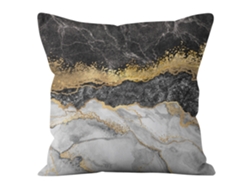 Serie Patrón de Mármol Girasol Funda Decorativa de Almohada