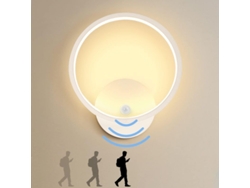 Aplique De Pared Interior Con Sensor De Movimiento, 12 W, Luz Blanca Cálida De 3000 K, Ideal Para Pasillo O Sala De Estar.