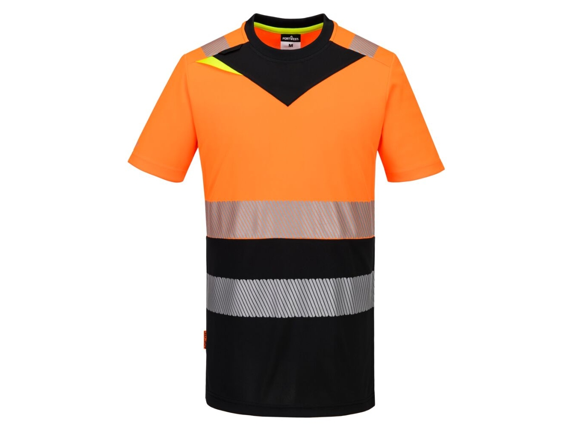 Camiseta De Trabajo Alta Visibilidad Dx4 Clase 1 Manga Corta Naranja/negro / Xxl
