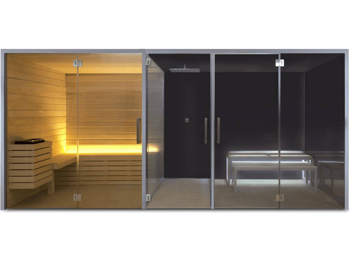 Sauna doble (sauna de baño turco) - 3,80 m x 1,90 m