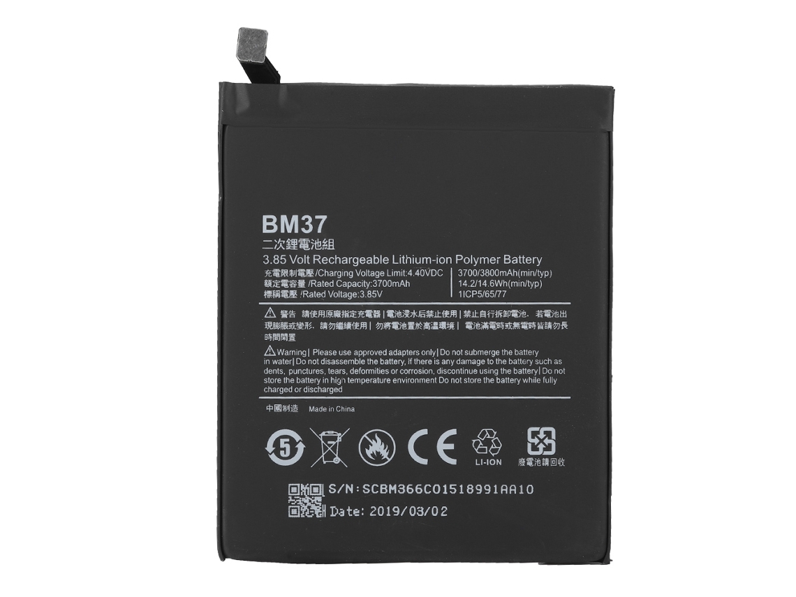 Batería De Teléfono Móvil Para Xiaomi 5s Plus 3700mah De Reemplazo De Litio
